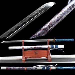 Katana Samurai Japonesa Artesanal Real Hamon T10 arcilla templado Sharp espada