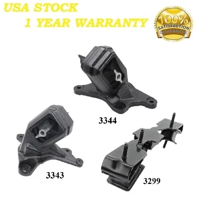 3 PCS MOTOR & TRANS MOUNT FIT JEEP WRANGLER 2007-2011 3.8L - Image 1 of 4