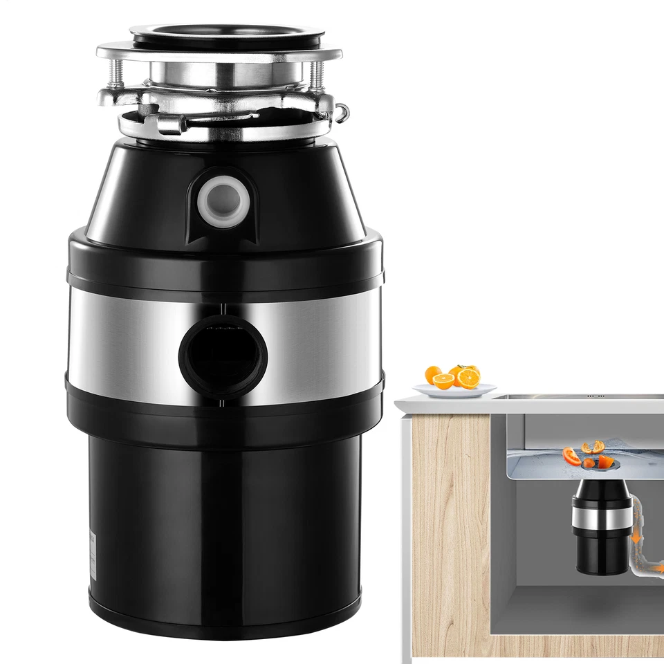 Eliminador de residuos de alimentos para eliminación de basura de 3/4 HP alimentación continua de acero inoxidable NUEVO Foto 1 de 4