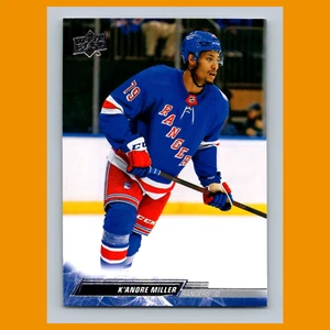 Tarjeta de hockey K'Andre Miller #372 2022 Upper Deck New York Rangers NHL CASI NUEVA - Imagen 1 de 3