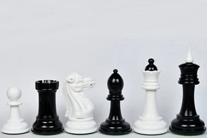 Juego de ajedrez Club Soviético 1940 en ébano y marfil blanco - 4,0" King - Imagen 1 de 12