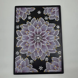 Flower Diamond Painting Leather Notebook Finished And Sealed! - Picture 1 of 4
