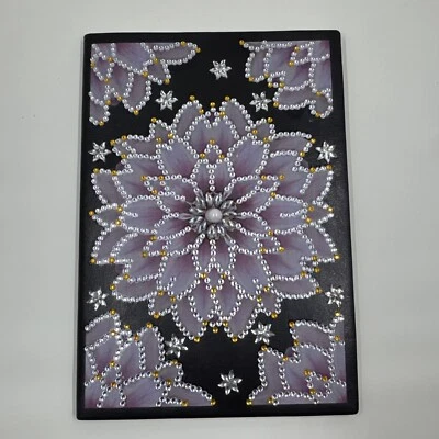 Flower Diamond Painting Leather Notebook Finished And Sealed! - Image 1 of 4