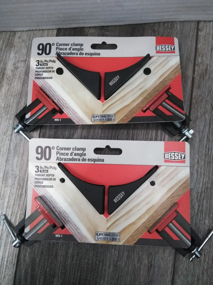 Bessey 3''  Corner Clamp, 90 Degree WS-1 ( 2PK BUNDLE ) NEW - Image 1 of 4