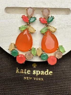 "Impresionantes pendientes colgantes de 2"" vibrantes Kate Spade NY Princesa Palacio Gemas" Foto 1 de 4