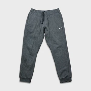 Nike Sportswear Sweatpants Mens Large Gray Swoosh Taper Leg Fleece Jogger - Picture 1 of 12