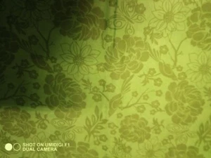 Green Flower Soft Touch Fabric 25 Inches - Picture 1 of 2