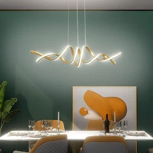 Modern LED Ceiling Chandelier 75W Smart-Lamp (Golden Pendent Light) - Picture 1 of 5