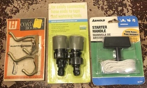 Small Engine Starter Handle & Nylon Rope / Hose End Taps / Coat & Hot Hooks - Picture 1 of 21