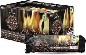 Pine Mountain Dark Roast Coffee Scented Single Firelog up to 3 Hours Burn 4 PACK - Picture 1 of 5