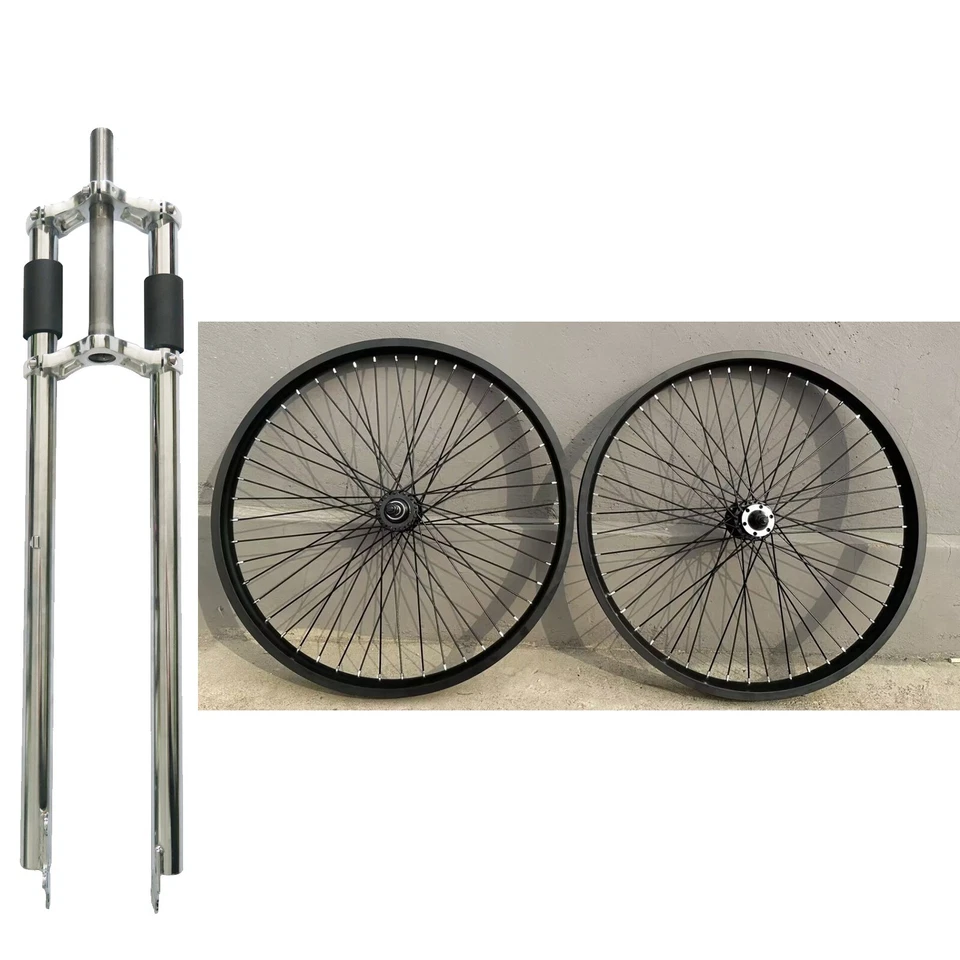 DONSP1986 26" Bicycle Fork, 1" Threaded (NON)Suspension w/ Mag/ Spoke Wheel Rim - Image 1 of 4
