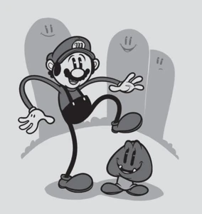 Nintendo Mario as Steamboat Willie Mickey Disney Damas Camisa Pequeña Tefury NUEVA - Imagen 1 de 1