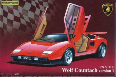 Aoshima 1/24 Model kit Lamborghini Wolf Countach versione 1 dal Giappone 3035 - Immagine 1 di 4