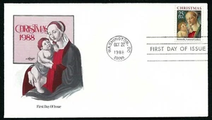 USA, SCOTT # 2399, ARTMASTER FDC COVER OF CHRISTMAS 1988 MADONNA & CHILD - Picture 1 of 2