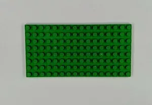 x1 Piastra di base LEGO VERDE SPESSA piastra di base mattoni costruzione 16 x 8 punti VERDE SCURO - Foto 1 di 2