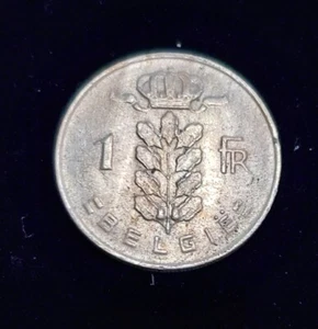 1968 BELGIUM 1 FRANC CIRCULATED COIN - Picture 1 of 2