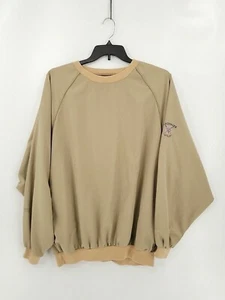 Slazenger Mens Pullover Jacket Size XL Slazenger Golf Logo Solid Tan - Picture 1 of 7