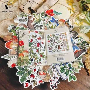 50Pcs Vintage Botanical Stickers Washi Paper Labels DIY Scrapbooking Journal - Picture 1 of 3