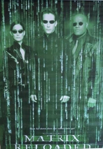 MATRIX RELOADED Movie Poster 🎥 #2710 The Matrix 2002 NEO ⚡️TRINITY ⚡️MORPHEUS - Picture 1 of 5