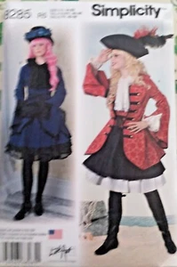 PIRATE/ STEAMPUNK/ SCI FI - MISSES' COSTUMES (Sz 14 -22) SIMPLICITY #8285 - Picture 1 of 2