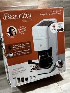 Schöne perfekte Mahlung programmierbare Single-Serve-Kaffeemaschine, weiße Glasur - Bild 1 von 1