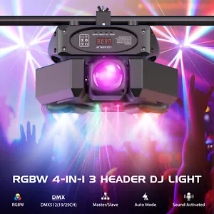 150W RGBW Laser Moving Head LED Stage Lights Beam DMX Club Disco Party DJ Light - Picture 1 of 12