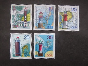 DDR 1975 Mi-Nr. DD 2045 - 2049 Leuchttürme Lighthouses postfrisch komplett - Bild 1 von 1