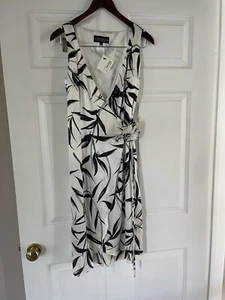 ABS Evenings Allen Schwartz Wrapped Silk Dress Size 2 - Picture 1 of 7