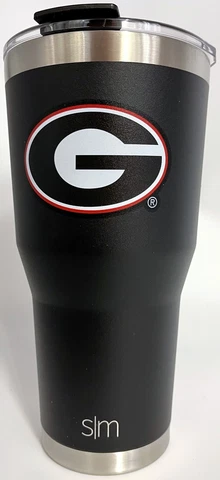 Georgia Bulldogs 30 oz Tumbler w/ Lid SEC Football Stainless Steel Champions Cover