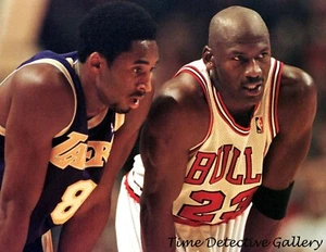 Basketball Legends Kobe Bryant and Michael Jordan - Celebrity Photo Print - Picture 1 of 1