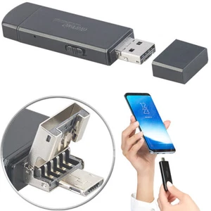 auvisio 2in1-USB-Stick & Voice-Recorder, VOX-Funktion, 20 Std., 8 GB, OTG - Bild 1 von 9