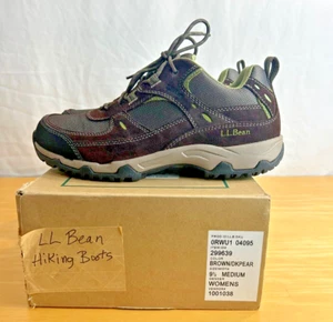LL Bean Shoes NEW  Womens 9.5 Model 4 Trail Hiking Brown Green Waterproof - Picture 1 of 5