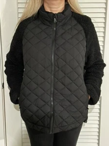 Bernardo Performance Sherpa Packable Jacket Size Large Quilted Mixed Media  - Picture 1 of 5