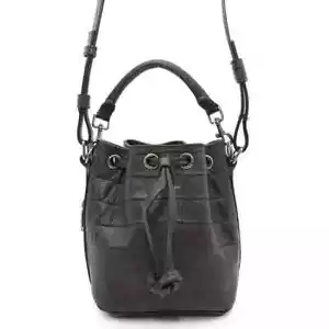 SAINT LAURENT PARIS Emmanuel Bucket 2WAY Shoulder Embossed Leather Gray VAR3... - Bild 1 von 15