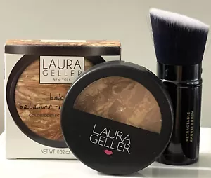 Cepillo Laura Geller Baked Balance-N-Brighten Corrector de Color Profundo y Kabuki Nuevo en Caja - Imagen 1 de 7