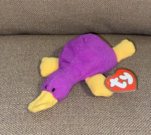 Teenie beanie babies Purple Patti Platypus 1993 - Picture 1 of 2