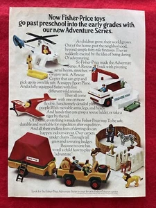 1975 Printanzeige Fisher Price Toys Adventure Series Werbung - Bild 1 von 7