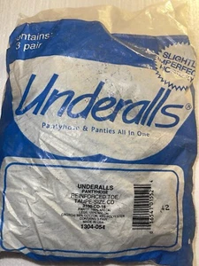 UNDERALLS PANTYHOSE REINFORCED TOE SLIGHTLY IMPERFECT TAUPE PKG/3 SIZE CD - Picture 1 of 1