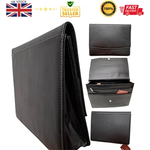 Flap over Underarm PU Leather Documents Organizer Notebook A4 Conference Folder - Picture 1 of 9