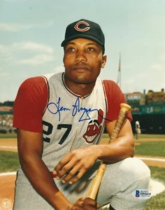 Autographed 8x10 LEON WAGNER Cleveland Indians photo - Beckett COA - Picture 1 of 1