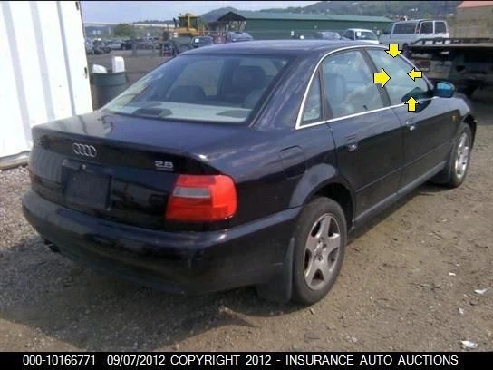 96-02 AUDI A4 PASAJERO PUERTA DELANTERA DERECHA VENTANA CRISTAL SOLAMENTE Foto 1 de 1