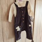 Marks And Spencer?S Baby Dungarees Set 3-6 Months Bnwt Long Sleeve Bodysuit
