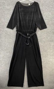Chico’s Travelers Gray Long Sleeve Jumpsuit Womens 3 (Us 16/18) Comfort Stretch - Picture 1 of 14