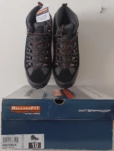 SKECHERS HOMBRE RELMENT SANDOR BOTAS NEGRAS RELED FIX ESPUMA VISCOELÁSTICA TALLA 10 NUEVAS EN CAJA - Imagen 1 de 14