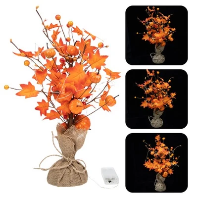  Small Tree with Lights Led Bonsai Lighted Thanksgiving Decorative - Image 1 of 4