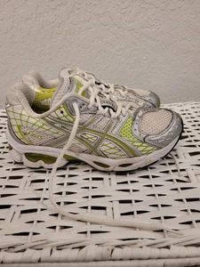 ASICS GEL NIMBUS LAUF-/WANDERSCHUHE SILBER GRÜN DAMENGRÖSSE 6,5 GEBRAUCHT - Bild 1 von 9