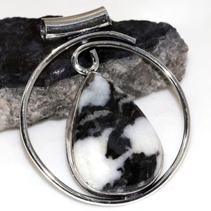 White Buffalo Turquoise 925 Silver Plated Pendant 2" Aesthetic Jewellery GW - Picture 1 of 3