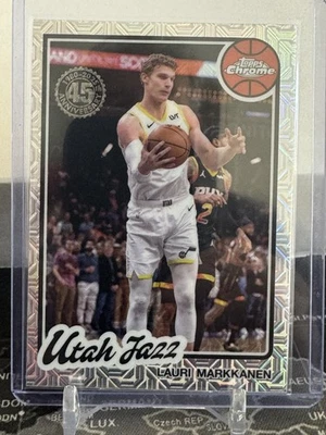 2025-26 Topps Lauri Markkanen Chrome Mojo 折射器犹他爵士乐 #TC-UZ — 第 1/2 张图片