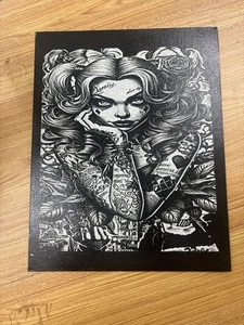 Harley Quinn und Poison Ivy Lasergravur Leinwand Wandbild 11"x14" - Bild 1 von 1