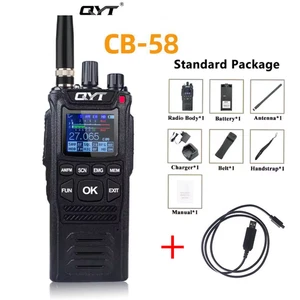 QYT CB-58 Walkie Talkie 27MHz Citizen Band Radio Ricetrasmettitore Portatile + Cavo - Foto 1 di 17